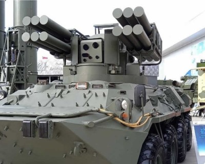 Модификацию ЗРК Сосна на колесном шасси впервые презентовали на Армии-2021